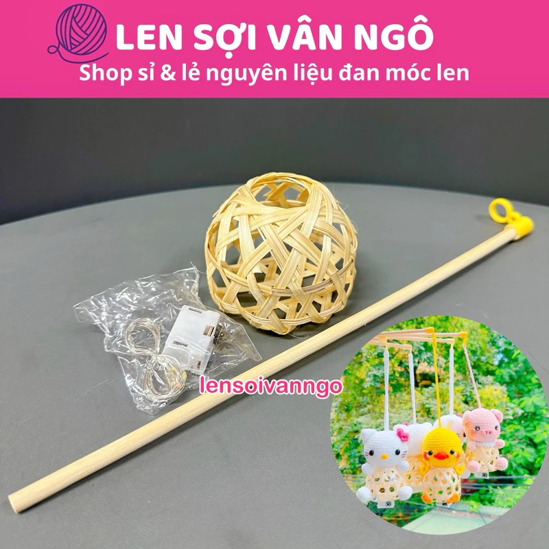 Set nguyên liệu làm lồng đèn handmade (26101)