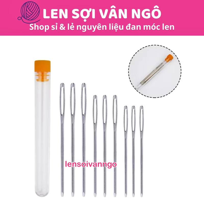 Set 9 kim khâu len kèm ống đựng kim (26035)