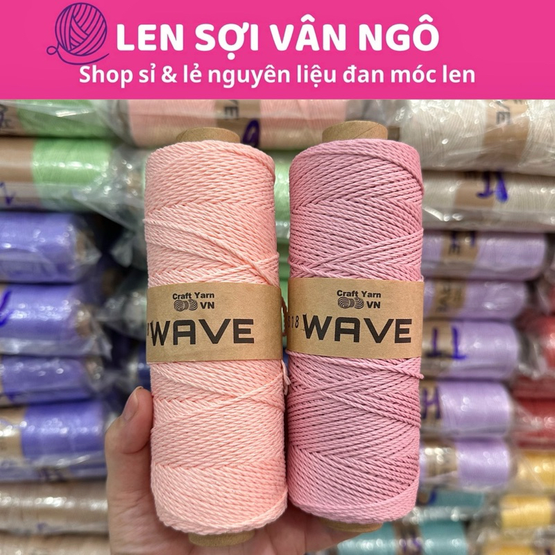 Sợi WAVE Craftyarn VN móc túi/mũ (cuộn 125gr) (26268)