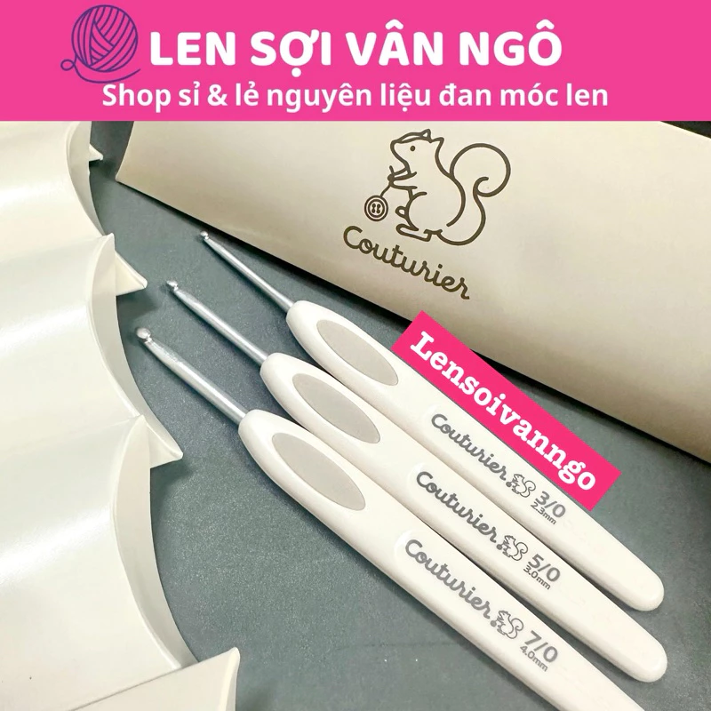 Bộ 3 kim móc Clover sóc trắng phiên bản giới hạn (26524)