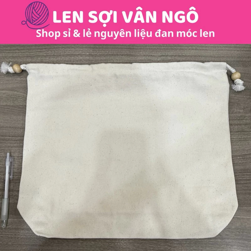 PK túi: Túi vải canvas rút dây S4 (Ngang 40cm x Cao 34cm)(26129)