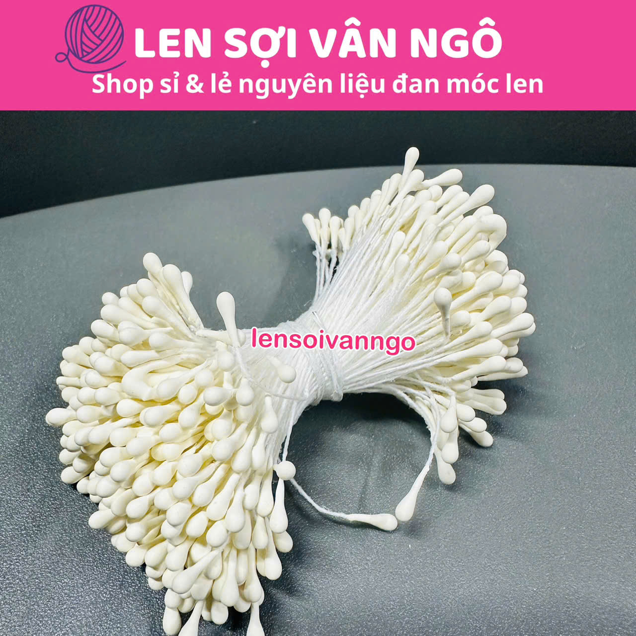 Bó 350~370 nhuỵ hoa làm hoa kẽm nhung, hoa len handmade (26115)