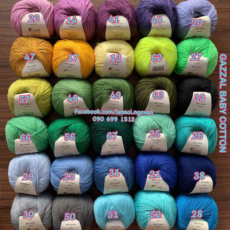 Len Gazzal Baby Cotton (cuộn 50gr) (26310)
