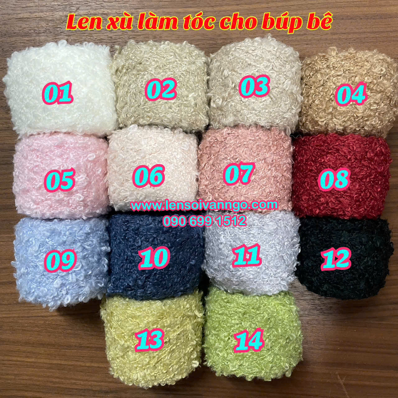 Len xù làm tóc cho búp bê (cuộn 50gr) (26298)
