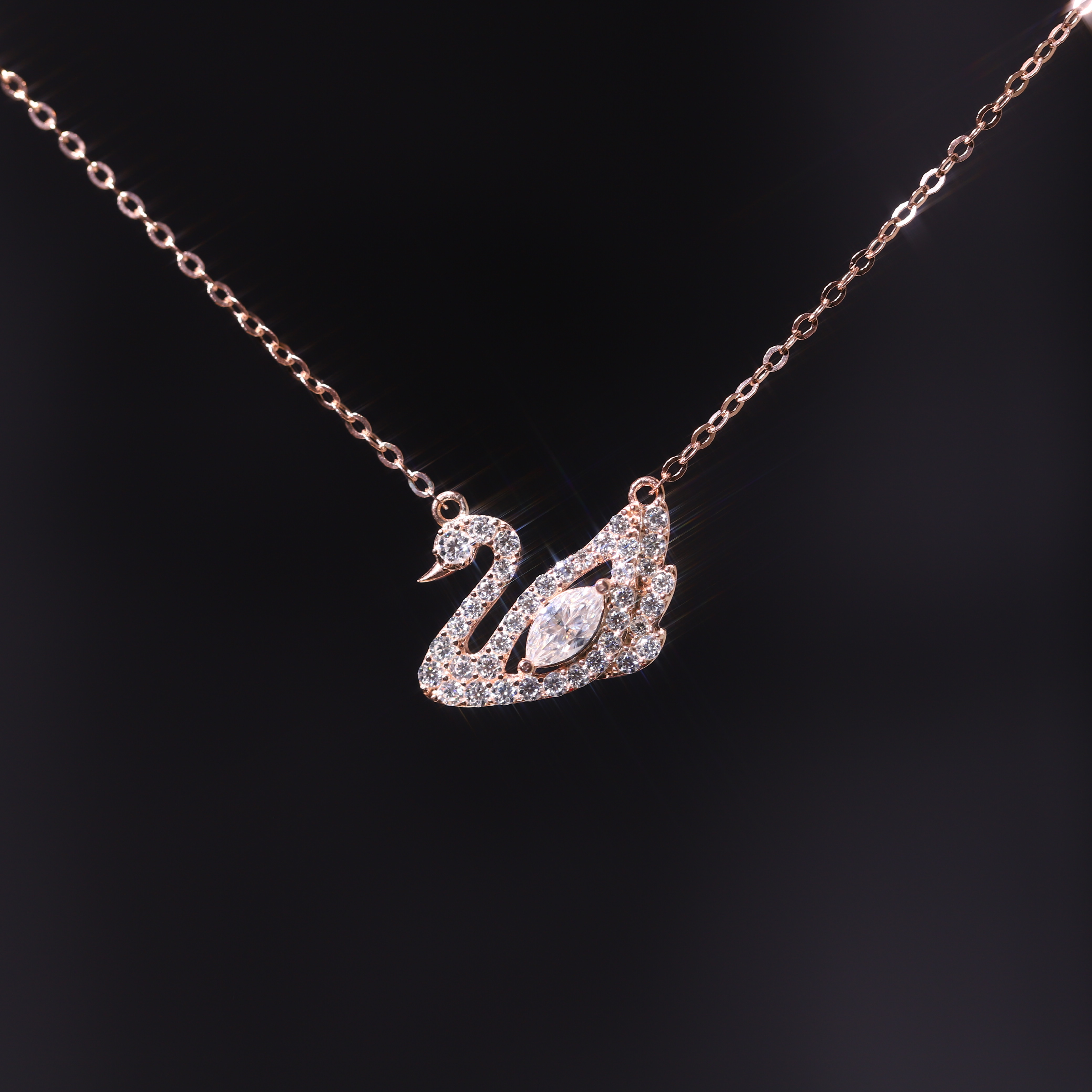 Dây Chuyền Thiên Nga FULL MOISSANITE - SNE235