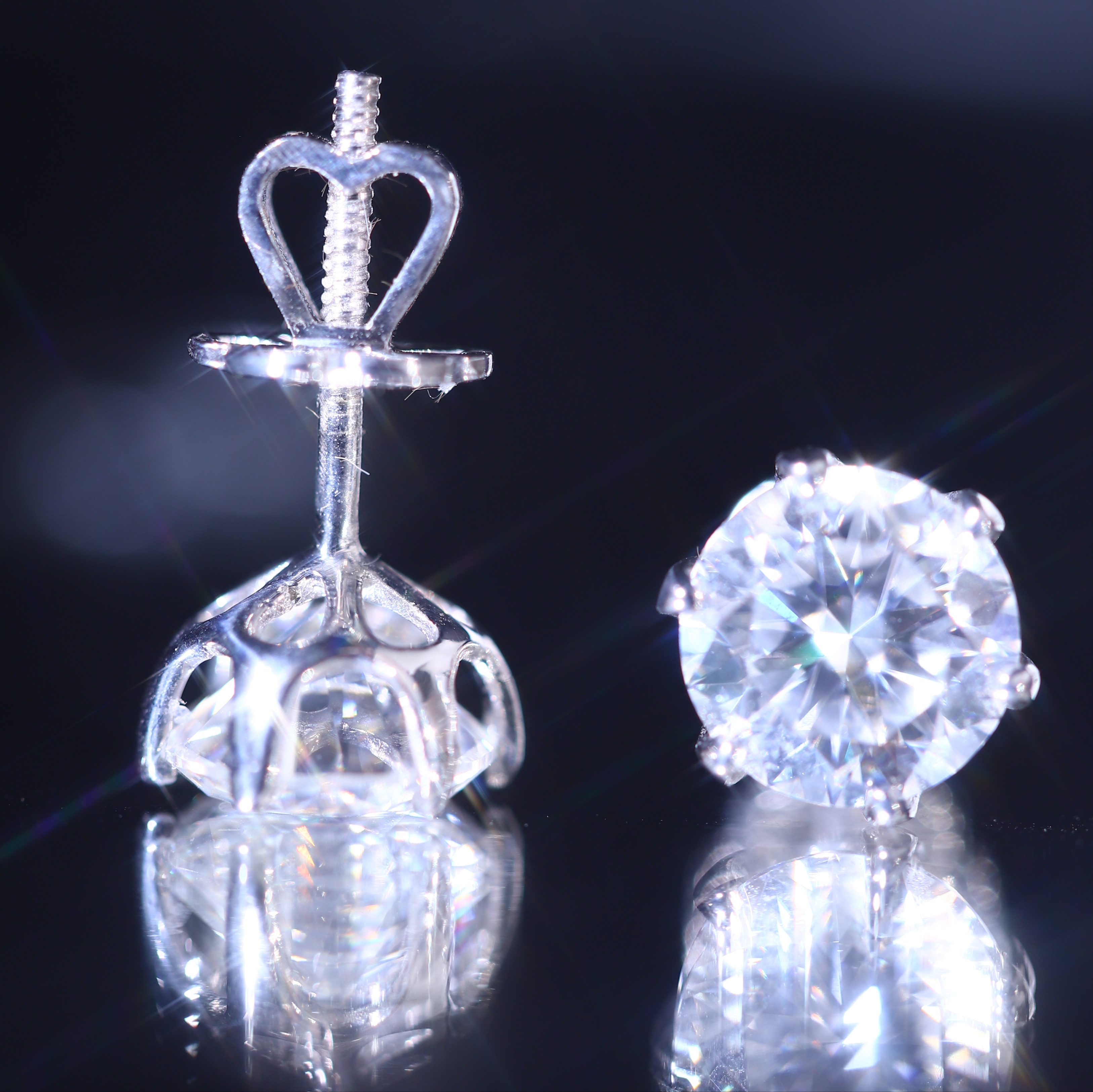 Bông tai nụ viên chủ MOISSANITE 8li Tối giản – Thanh lịch – Cao cấp - SEE238