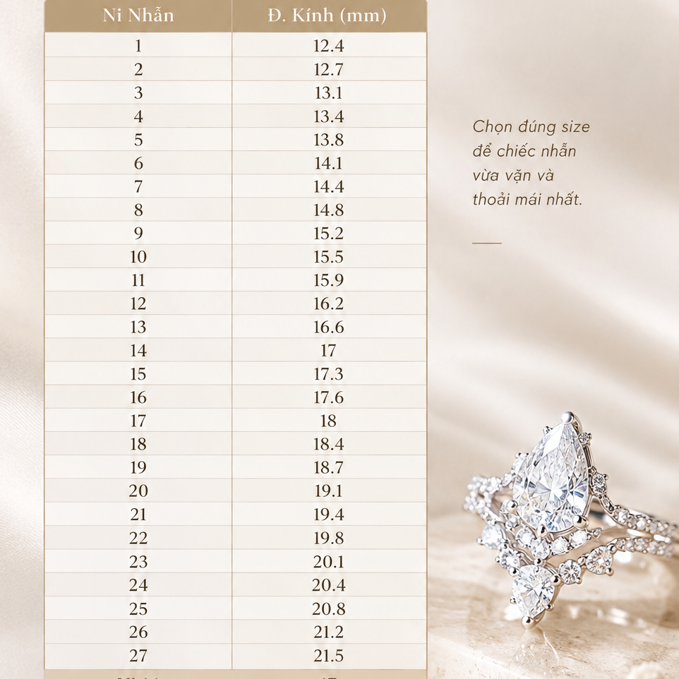 HPJ Rực Rỡ -  FULL MOISSANITE viên chủ 8.1 li, dành cho những cô gái thích sự lấp lánh - SRE079