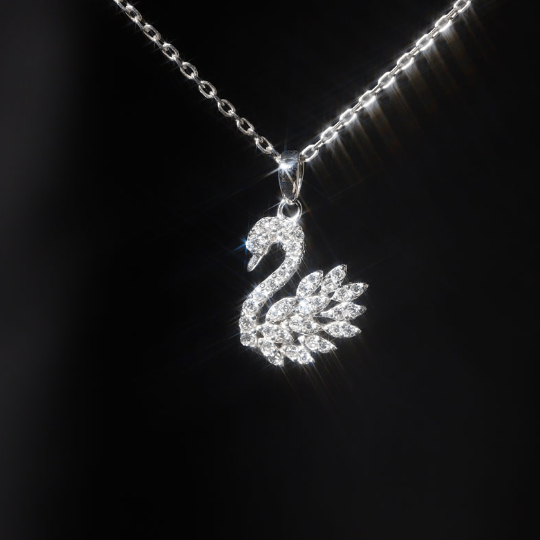Mặt Dây Thiên Nga FULL MOISSANITE - SPE236(Không kèm dây)