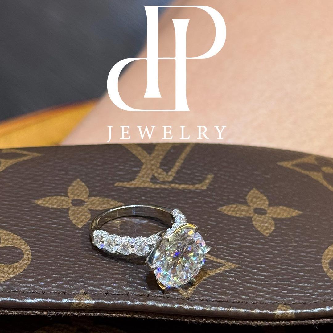 HPJ KIÊU HÃNH  - FULL MOISSANITE VIÊN CHỦ 12 LI SANG TRỌNG, QUÝ PHÁI, THƯỢNG LƯU. SRE 098