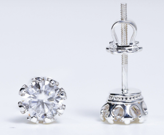 Bông tai Vương miện Chốt ren see070 ổ 5.4mm