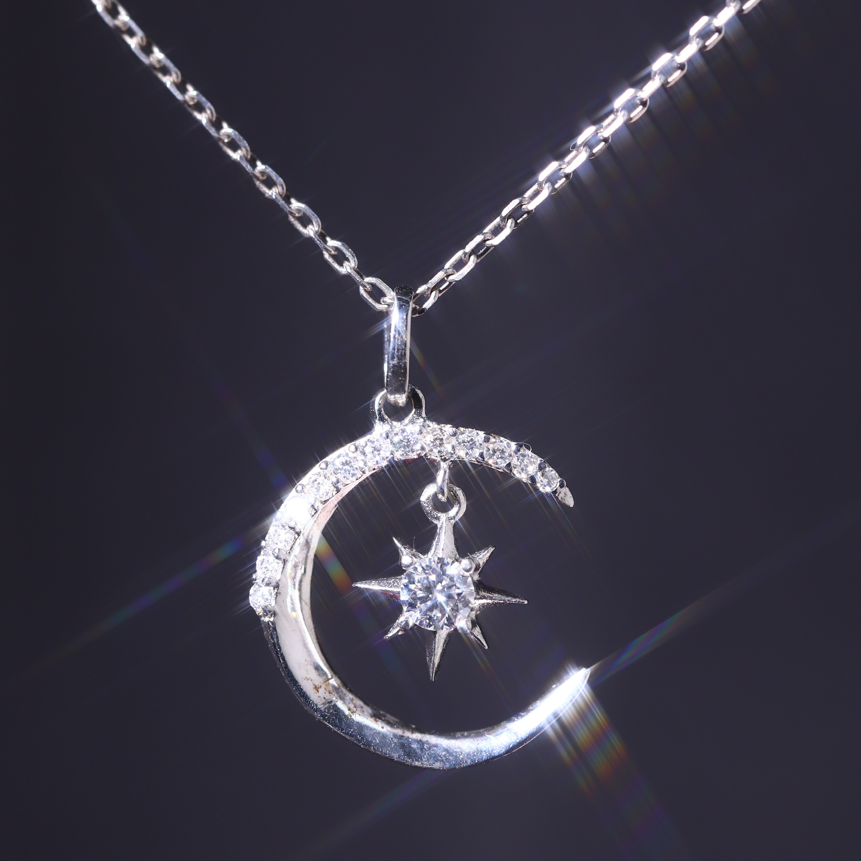 Mặt Dây Mặt Trăng FULL MOISSANITE - SPE107