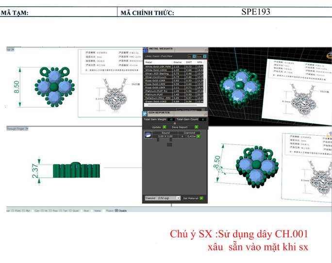 Mặt dây Lucky spe193
