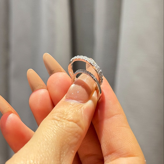 Nhẫn FULL MOISSANITE 1.2li, nhỏ gọn tinh tế nhưng vẫn sang trọng và lấp lánh, SRI001