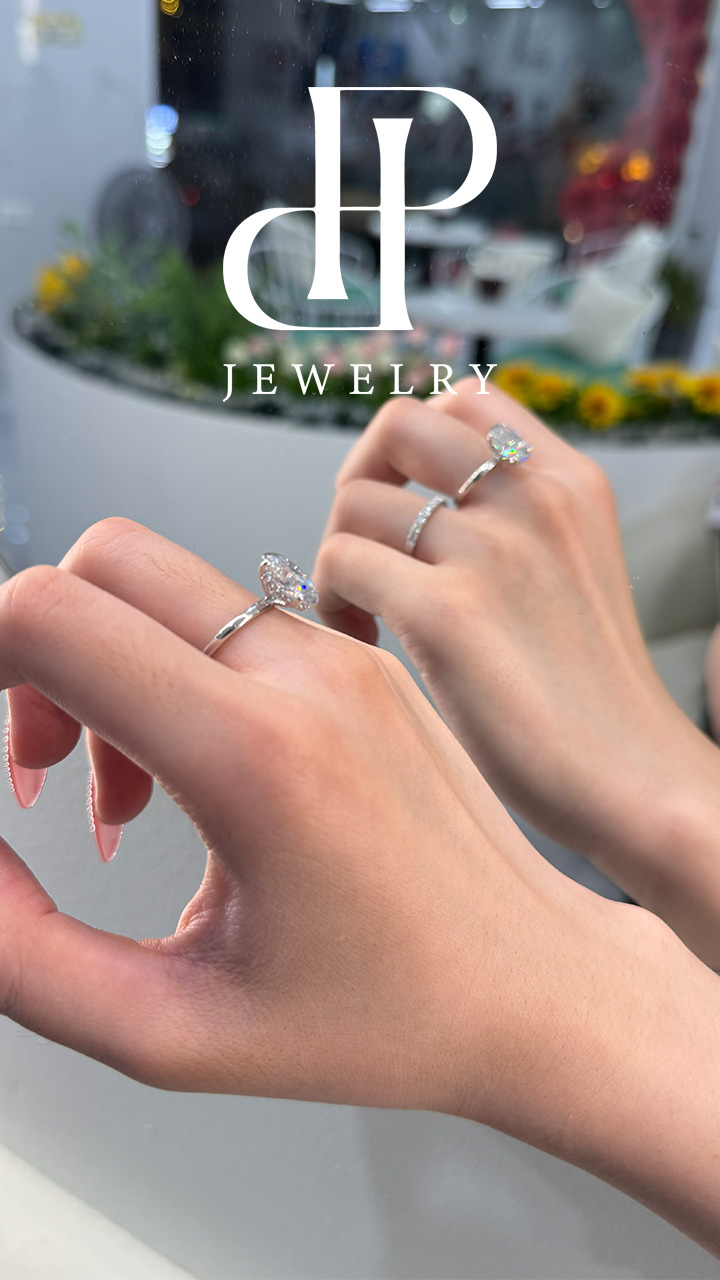 FULL MOISSANITE VIÊN CHỦ OVAL 8*12 MỀM MẠI, DỊU DÀNG, SANG TRỌNG,  SRE007