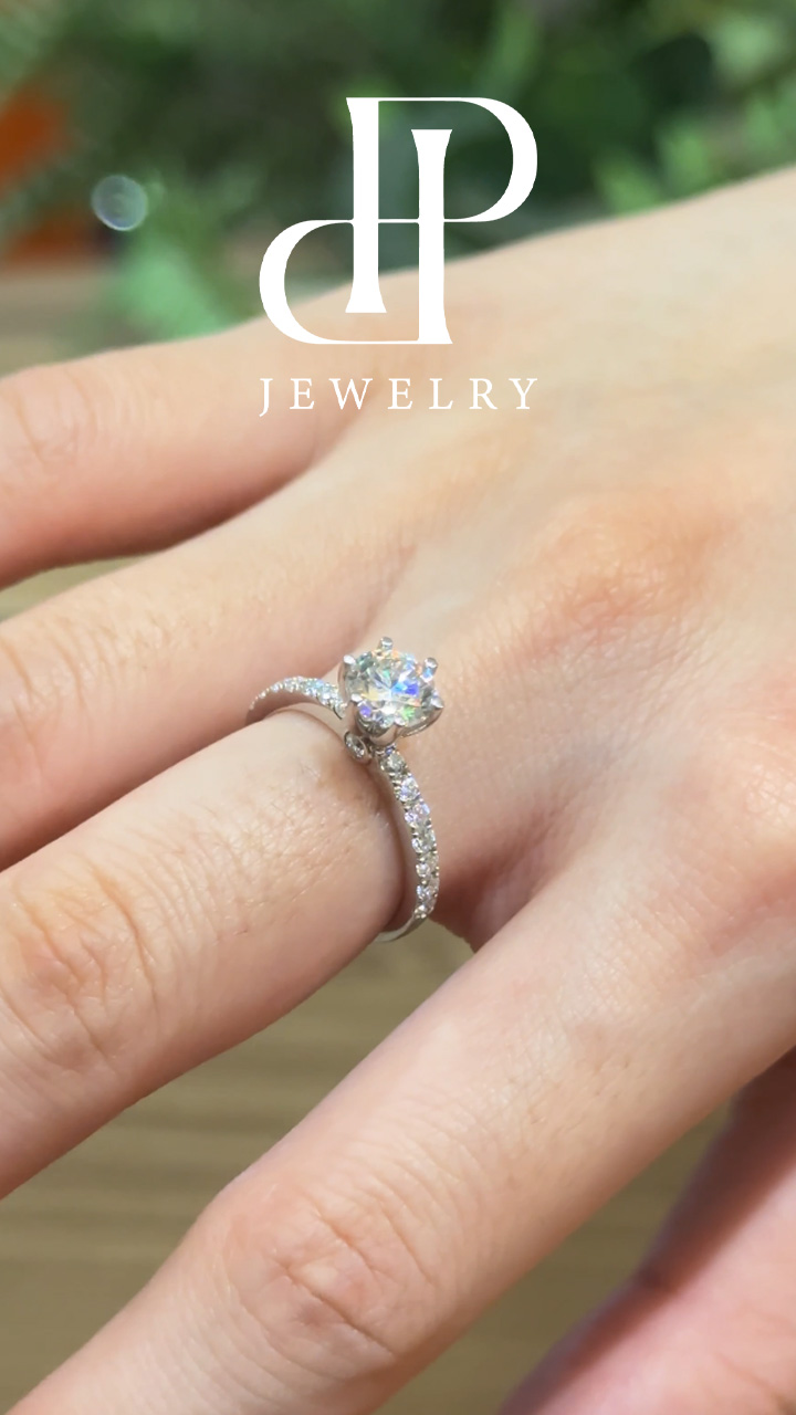 HPJ Dịu Dàng - FULL MOISSANITE viên chủ 6li nhẹ nhàng tinh tế và cuốn hút -SRE 133