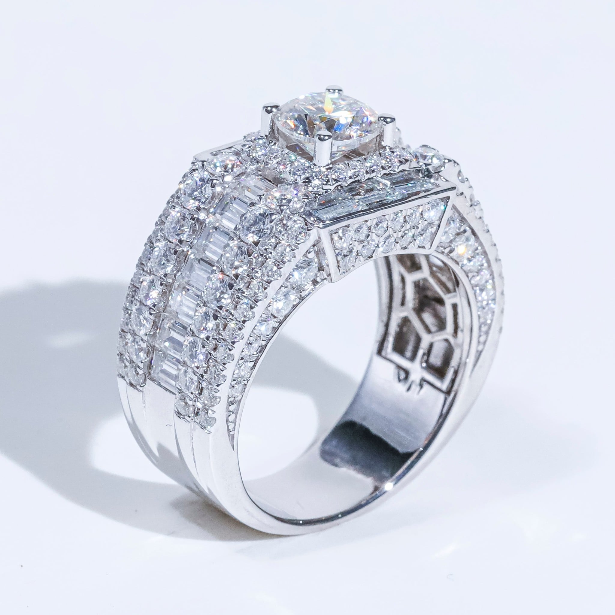 Nhẫn nam Đai Baguette srm101 ổ 6,3mm
