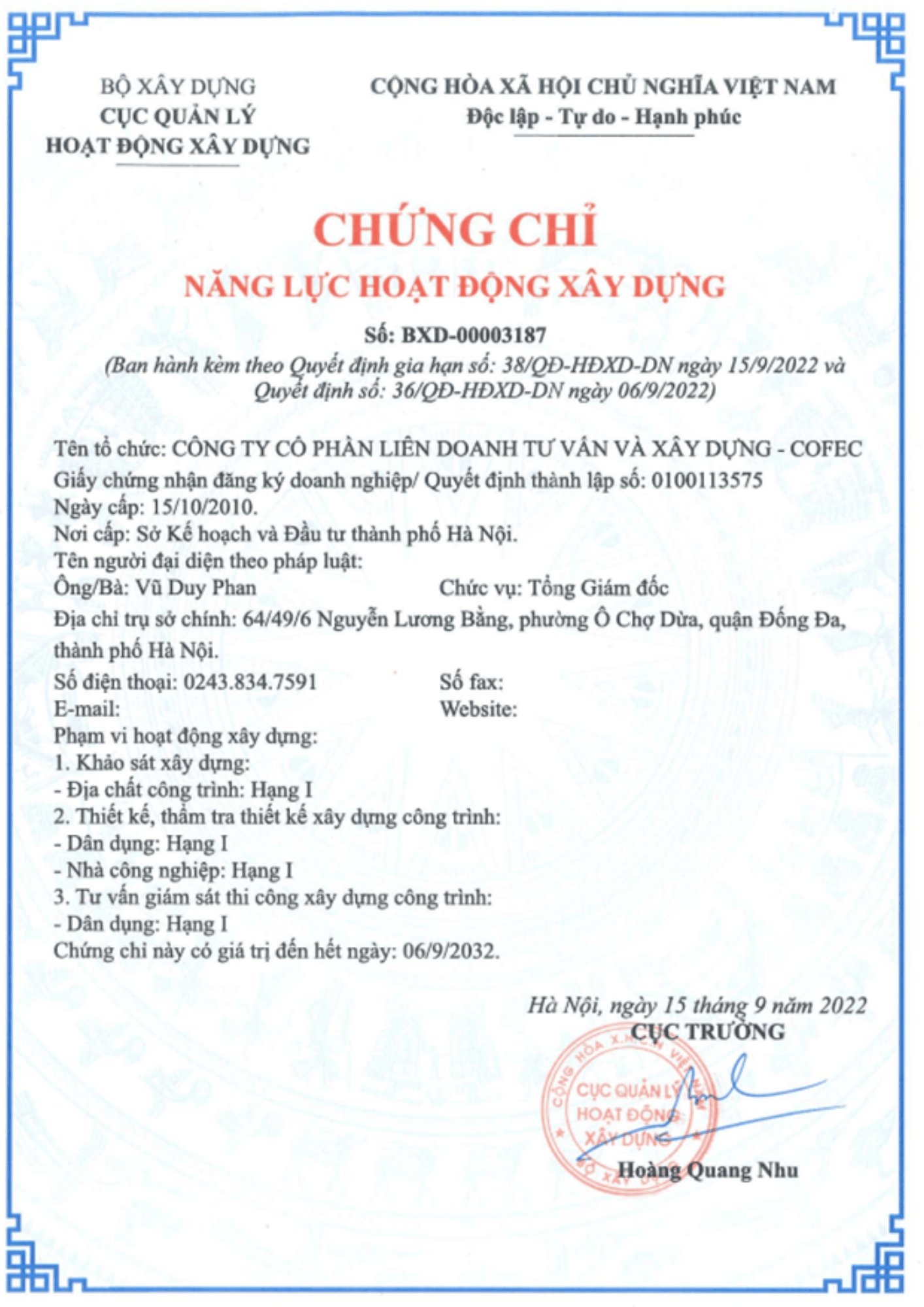 Chứng xử của SỞ xây dựng Hà Nội