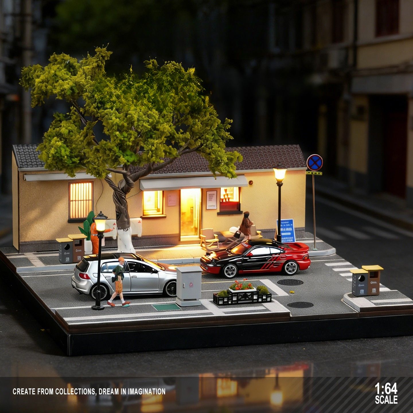 Mô hình Diorama quán café gallery phong cách Nanjing