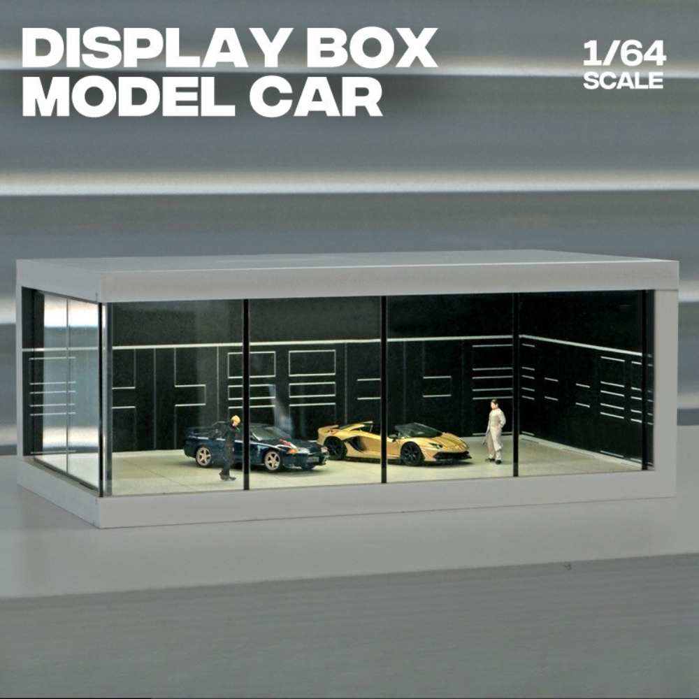 Diorama 1:64 Showroom Xe Có Đèn LED - Trưng Bày Sang Trọng | GRE•911