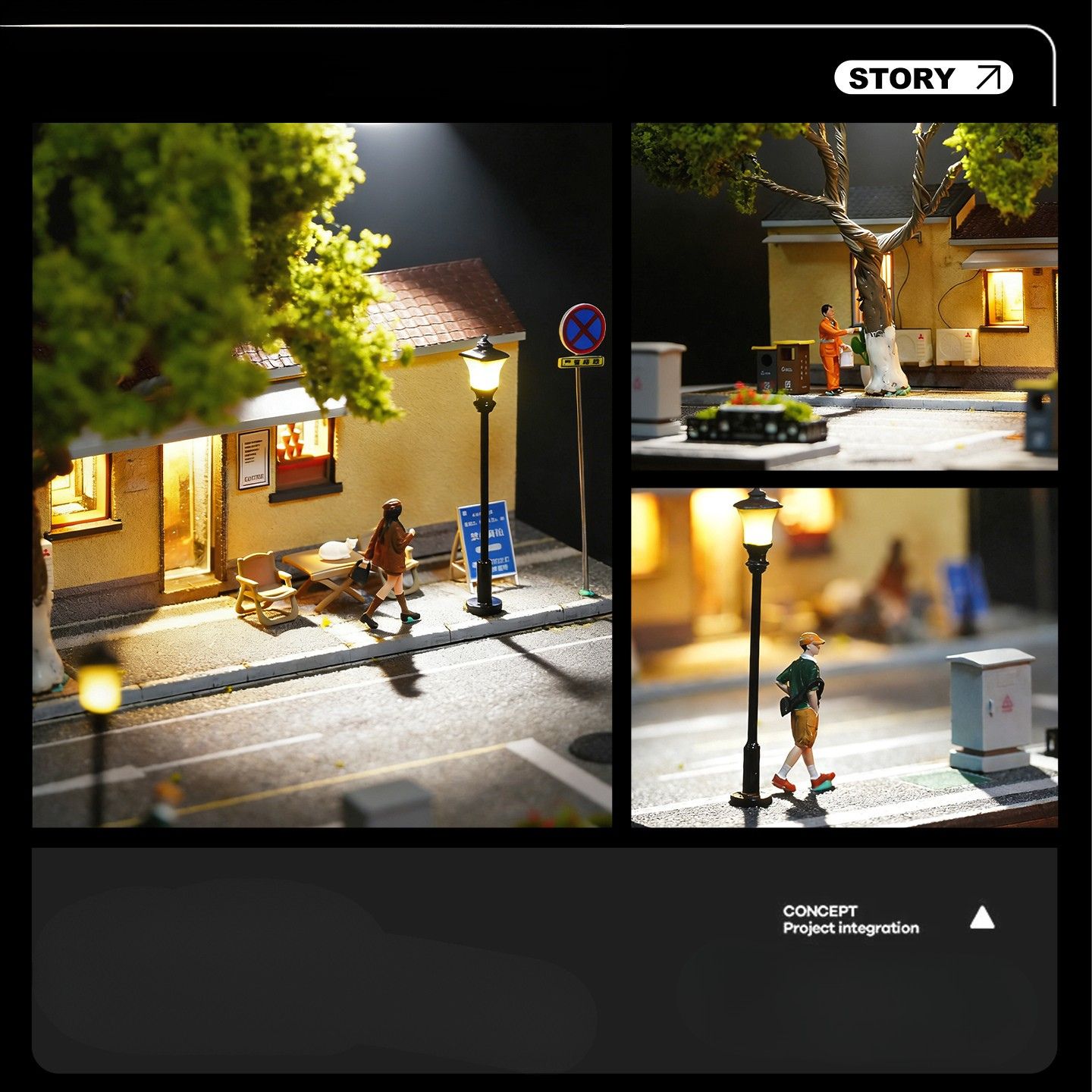 Mô hình Diorama quán café gallery phong cách Nanjing