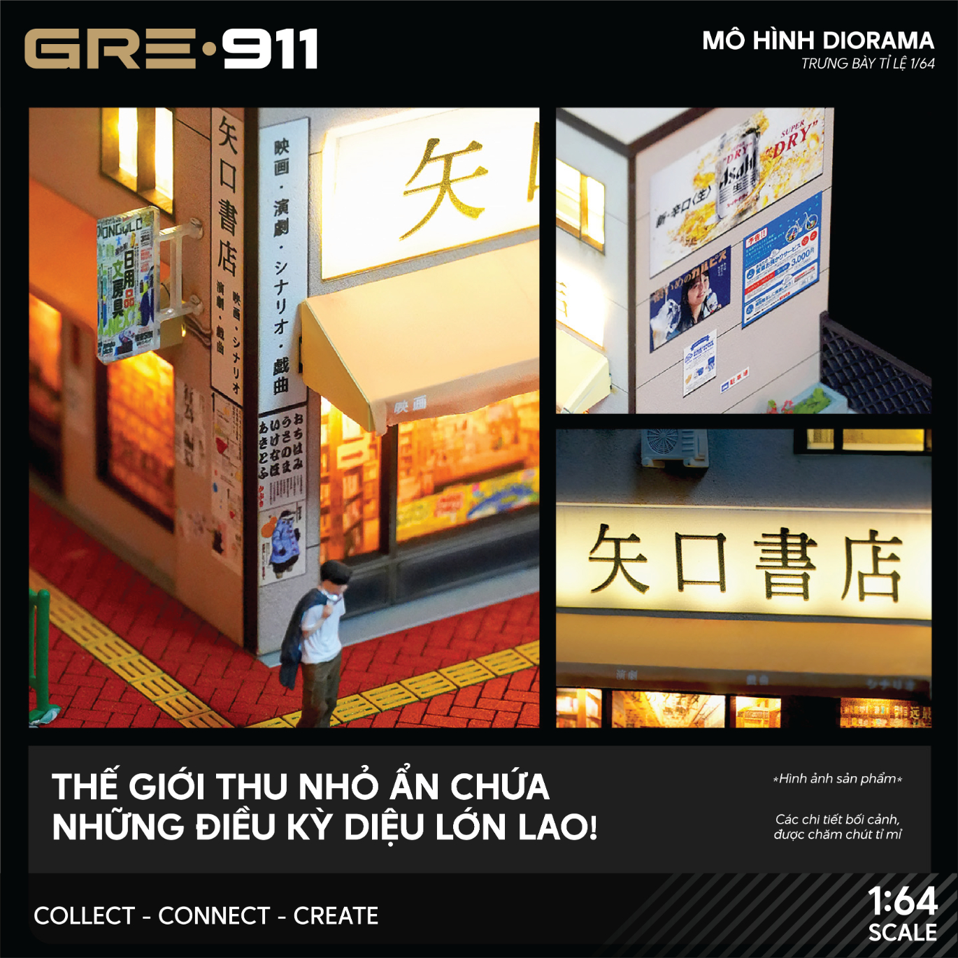 Mô hình trưng bày diorama Japanese Bookstore Scene GRE911DIO-40 (Có Figs + Phụ kiện)