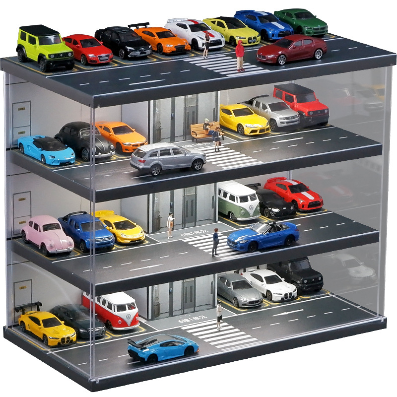 Diorama 1:64 Bãi Đỗ Xe Hầm Thang Máy - Garage Nhiều Tầng Có Đèn LED | GRE•911
