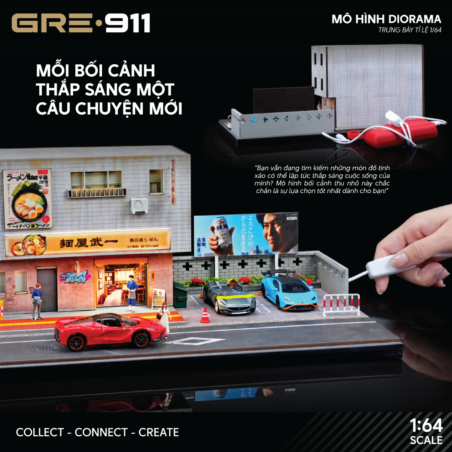 Mô hình Diorama Japanese Style Ramen Shop GRE911DIO-29