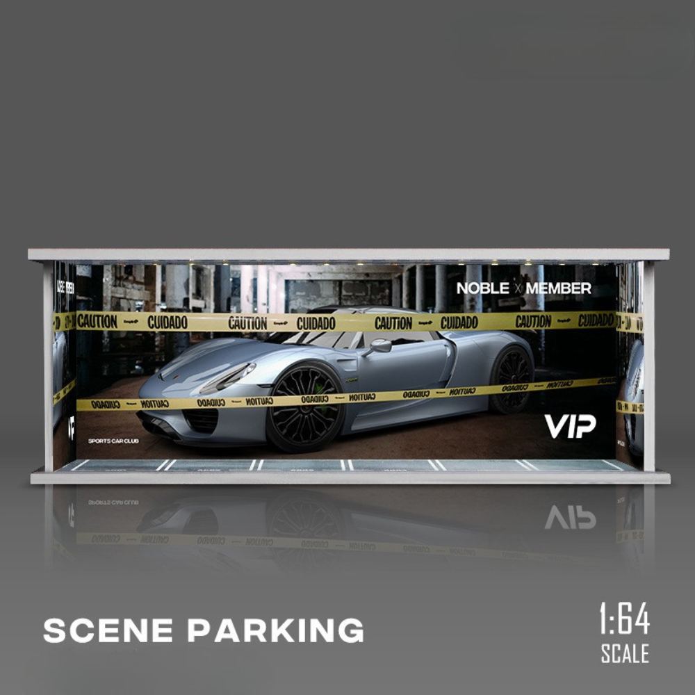 Diorama 1:64 Bãi Đỗ Xe 6 Slot Set 4 Có Đèn LED - Mica Chống Bụi | GRE•911