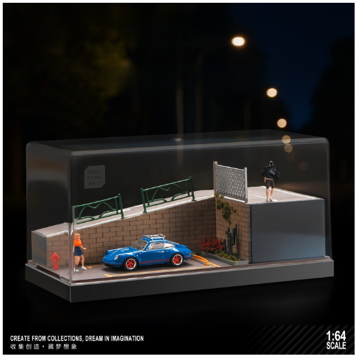 Diorama 1:64 Cảnh Phố Dốc - Garage Mini Có Mica | GRE•911