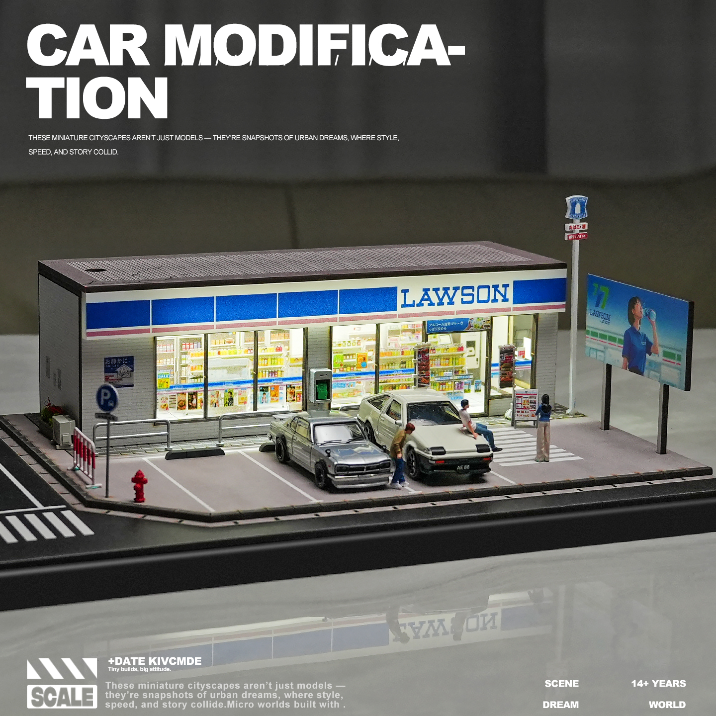 Diorama 1:64 Lawson Convenience Store Scene