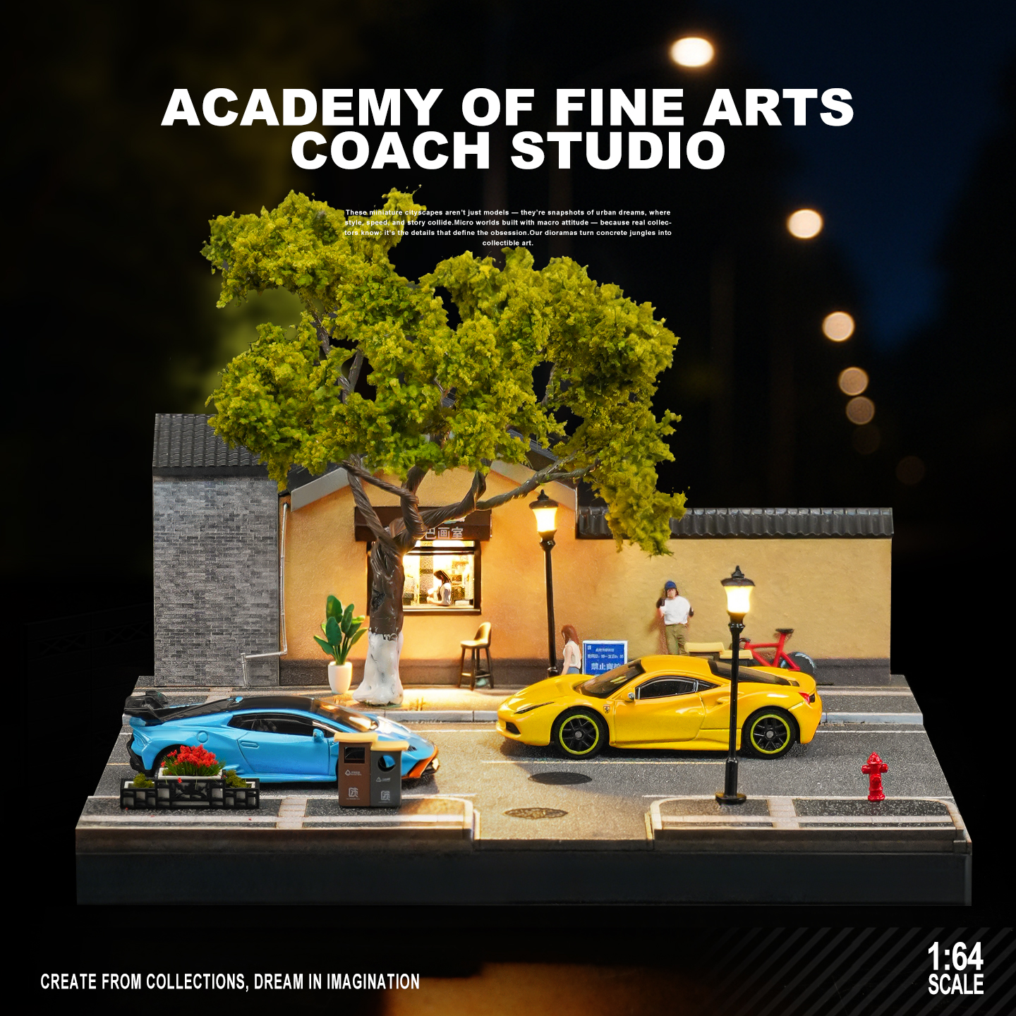 Mô hình studio nghệ thuật phong cách Nanjing - Kèm Figs Sẵn
