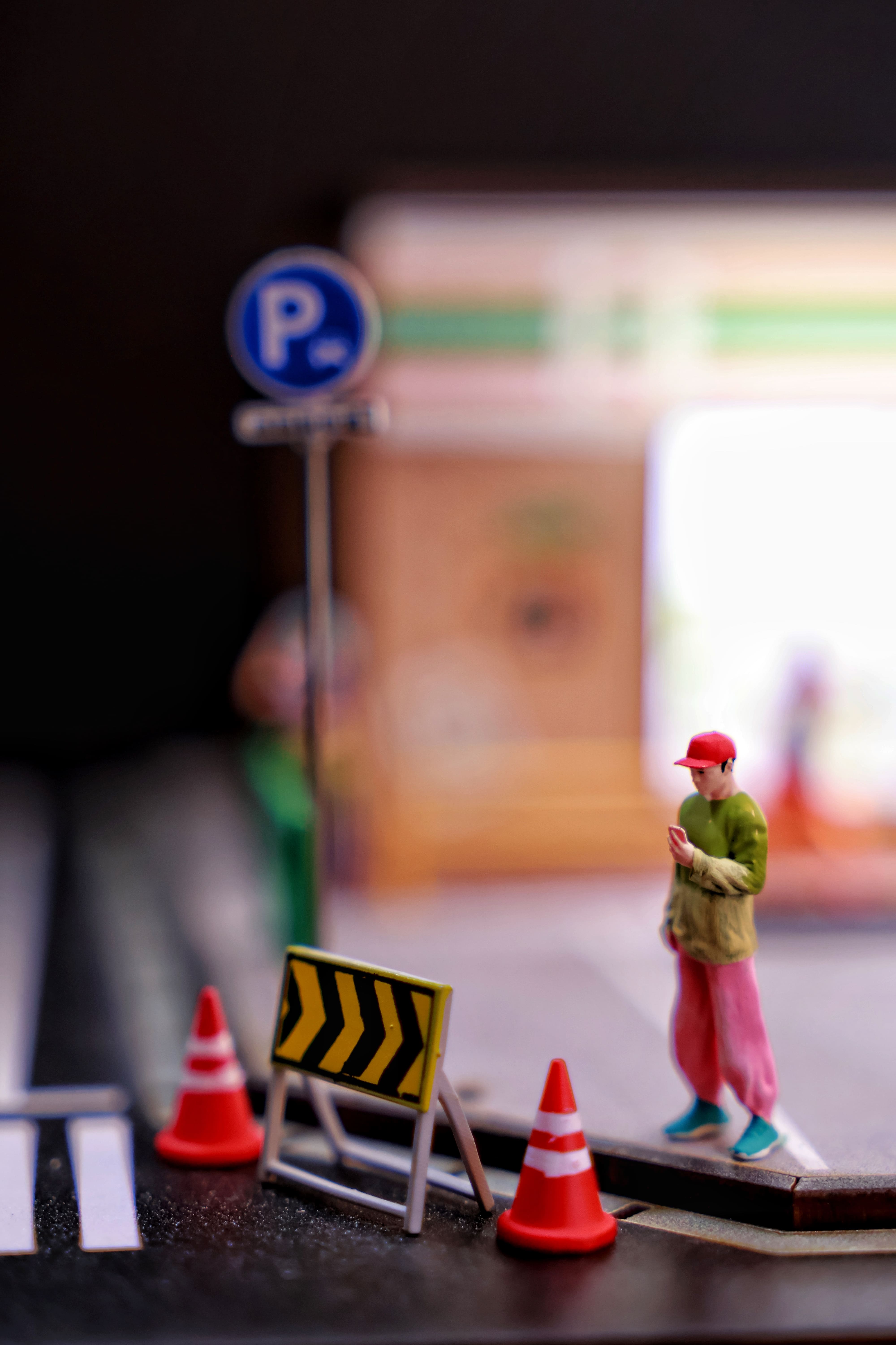 Bộ phụ kiện giao thông 14 chi tiết dành cho mô hình 1:64