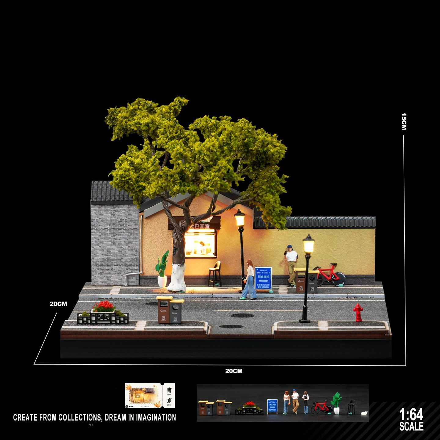 Mô hình studio nghệ thuật phong cách Nanjing - Kèm Figs Sẵn