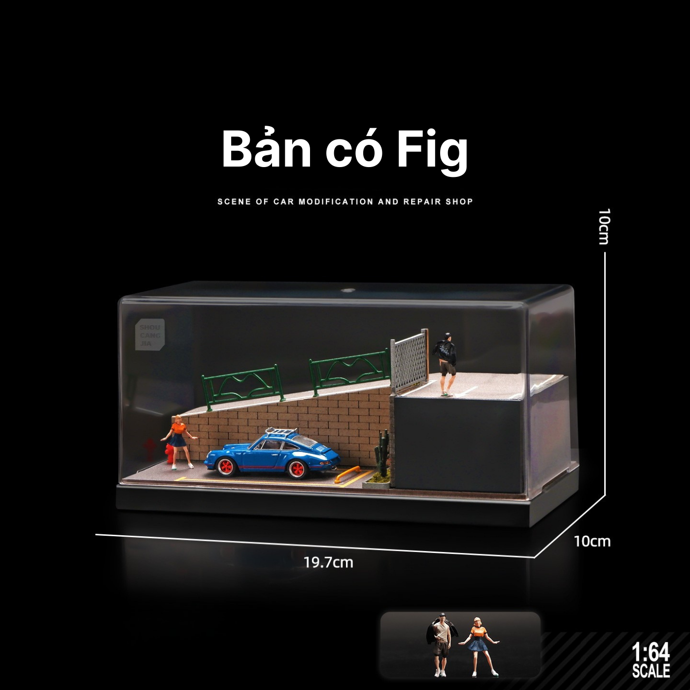 Diorama 1:64 Cảnh Phố Dốc - Garage Mini Có Mica | GRE•911