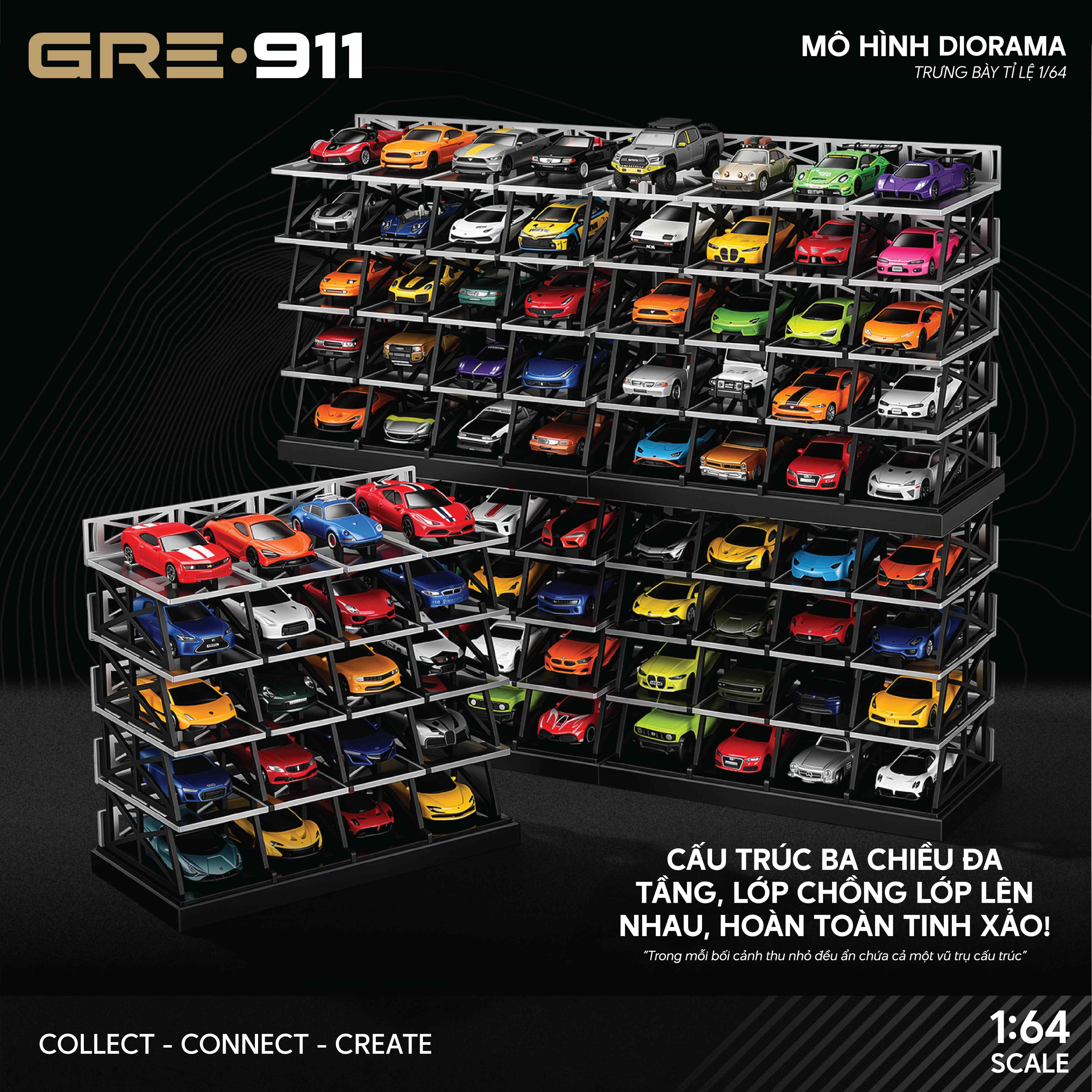 Mô Hình Diorama Modular Parking Garage GRE911BAS-73