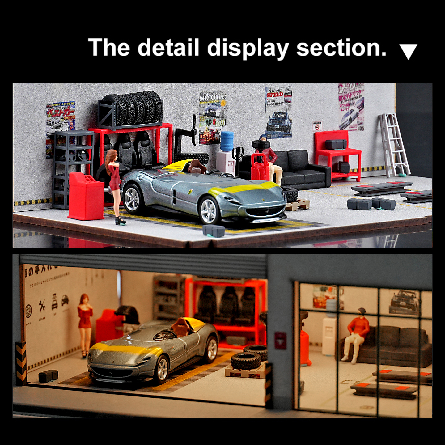 Bộ phụ kiện garage sửa xe gồm 12 chi tiết GRE911FIG-28
