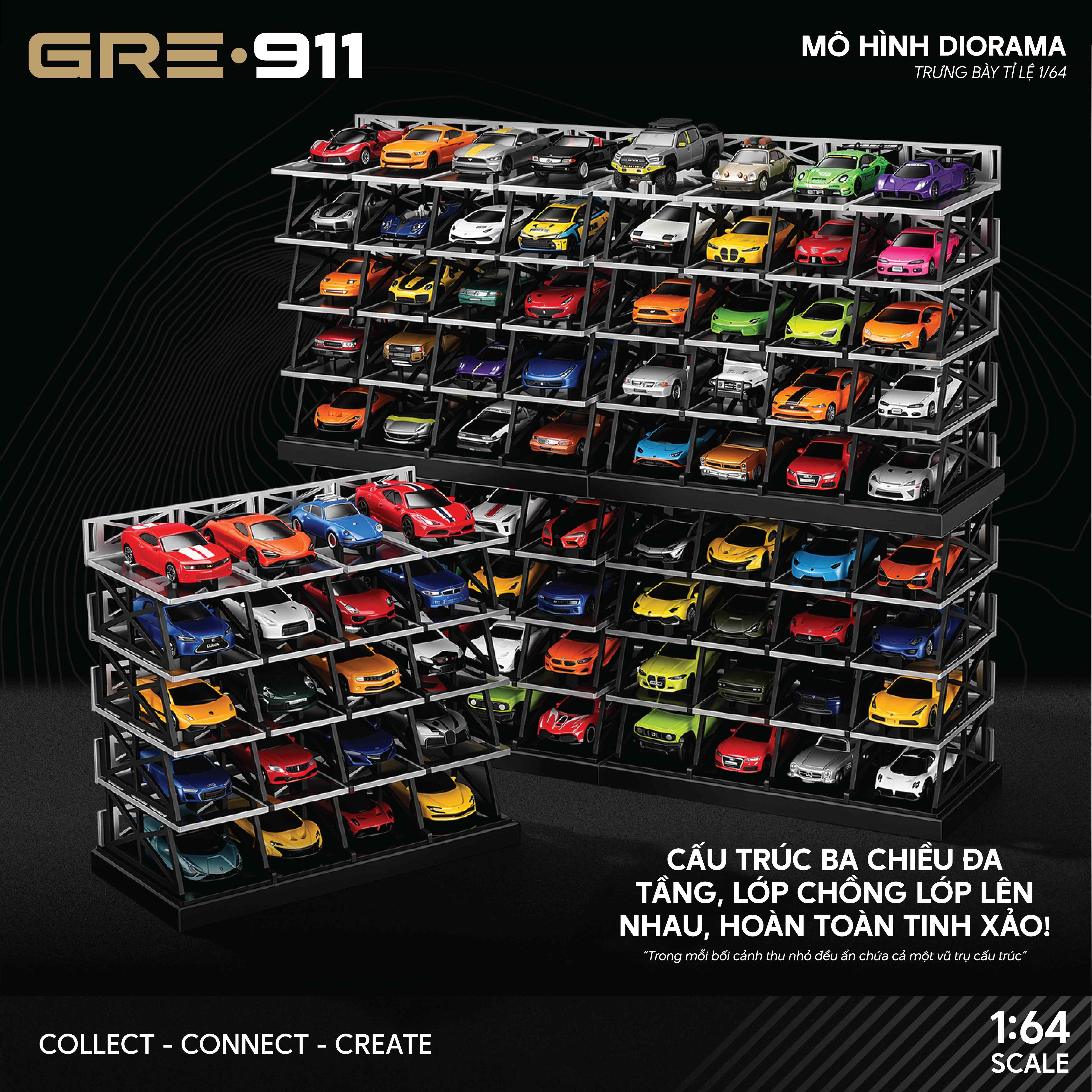 Mô Hình Diorama Modular Parking Garage GRE911BAS-73