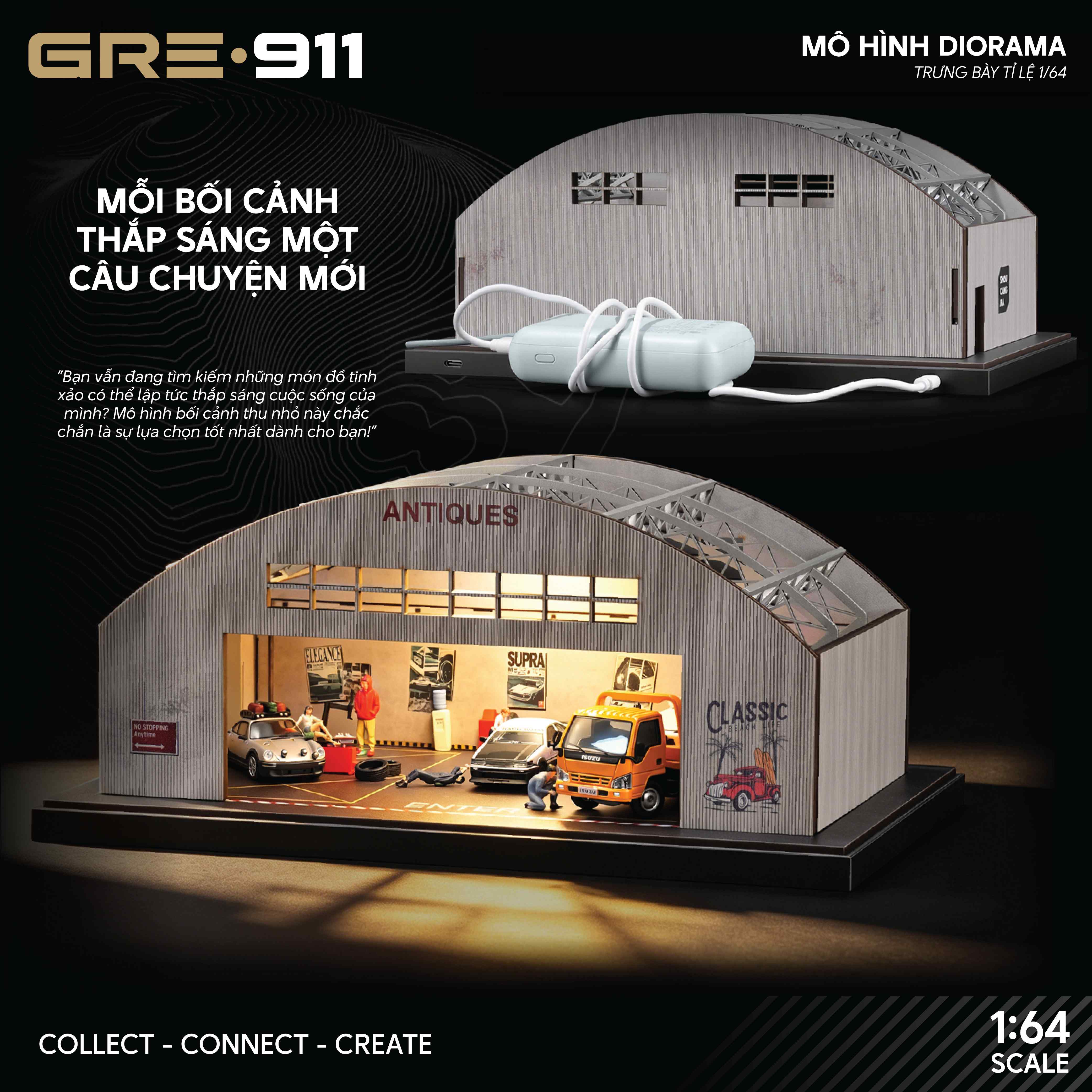 Mô Hình Diorama nhà xưởng công nghiệp GRE911DIO-77