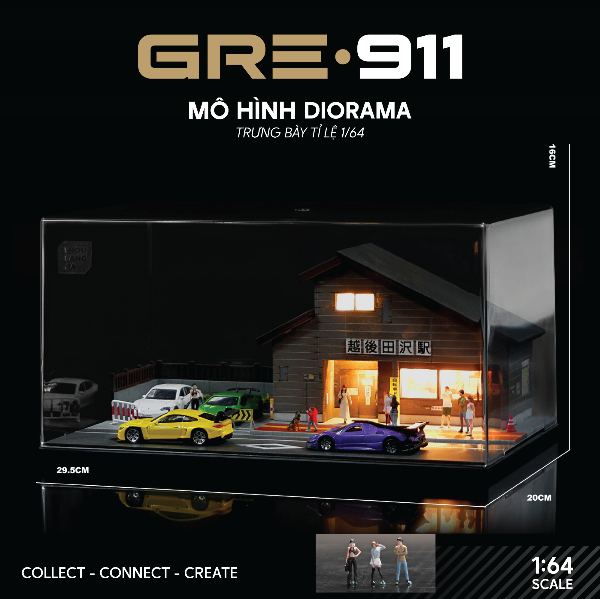 Mô hình ga tàu phong cách Nhật Bản GRE911DIO-27