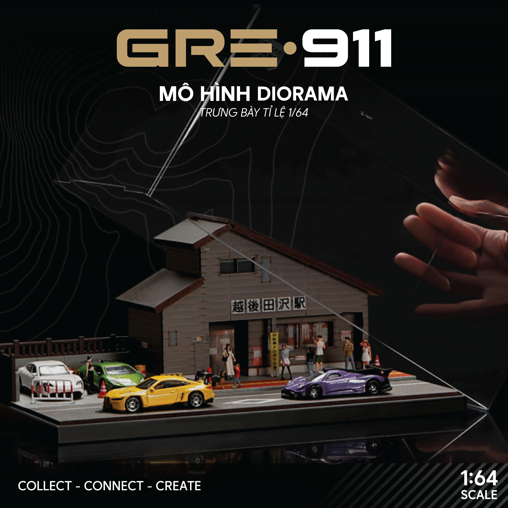 Mô hình ga tàu phong cách Nhật Bản GRE911DIO-27