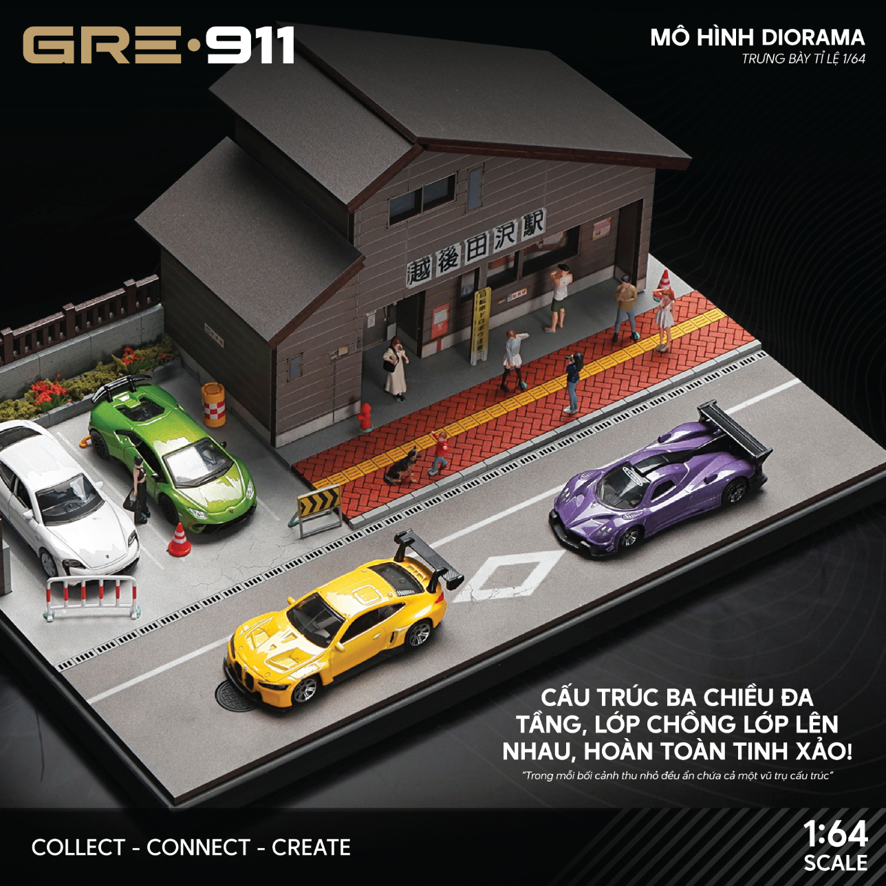 Mô hình ga tàu phong cách Nhật Bản GRE911DIO-27