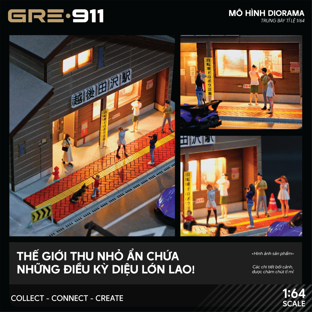 Mô hình ga tàu phong cách Nhật Bản GRE911DIO-27