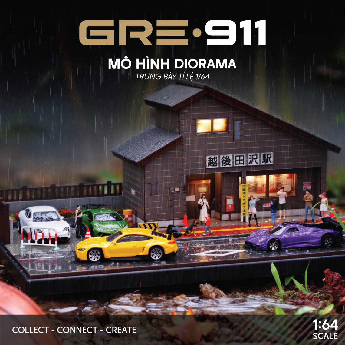 Mô hình ga tàu phong cách Nhật Bản GRE911DIO-27
