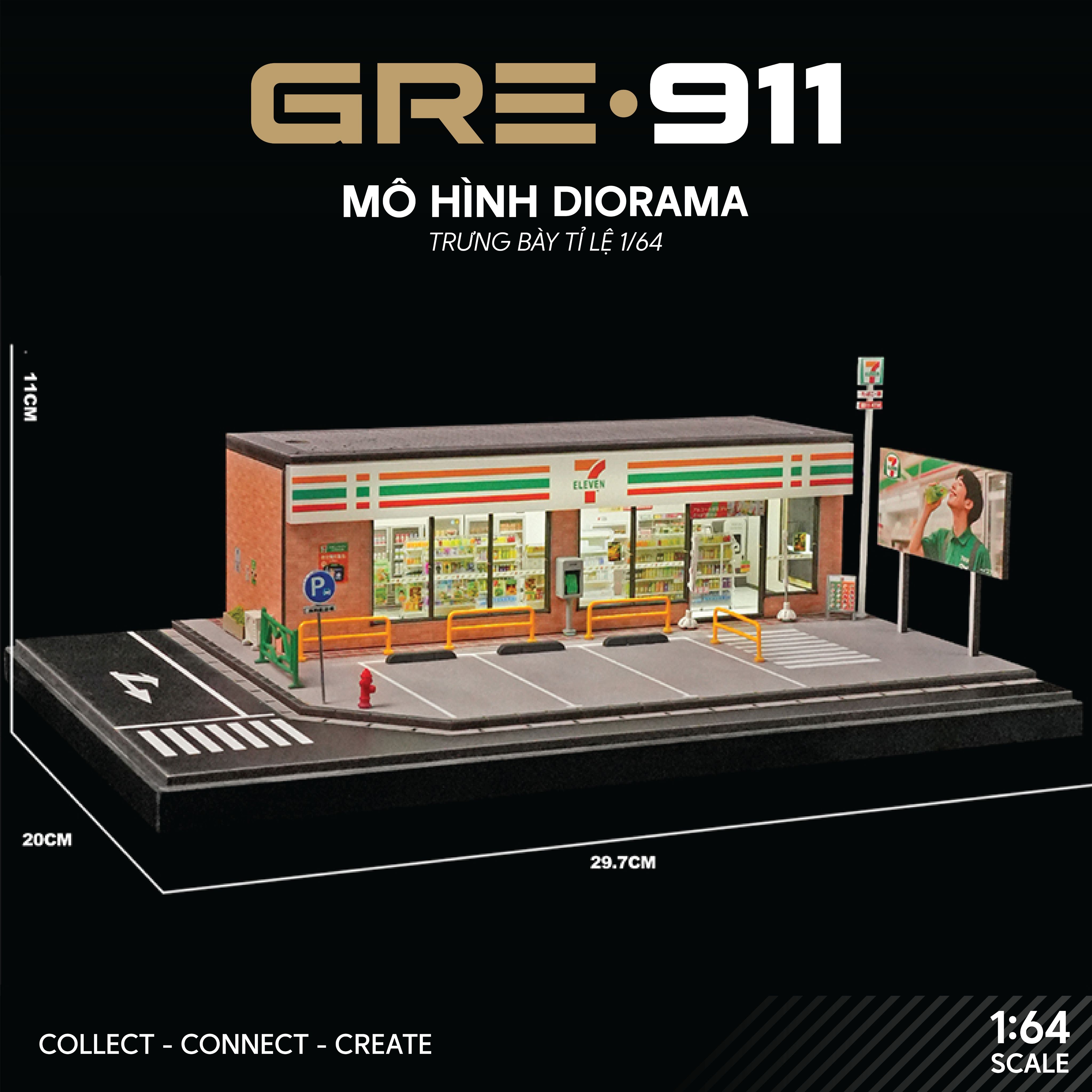 Mô hình Diorama Cửa hàng tiện lợi 7Eleven