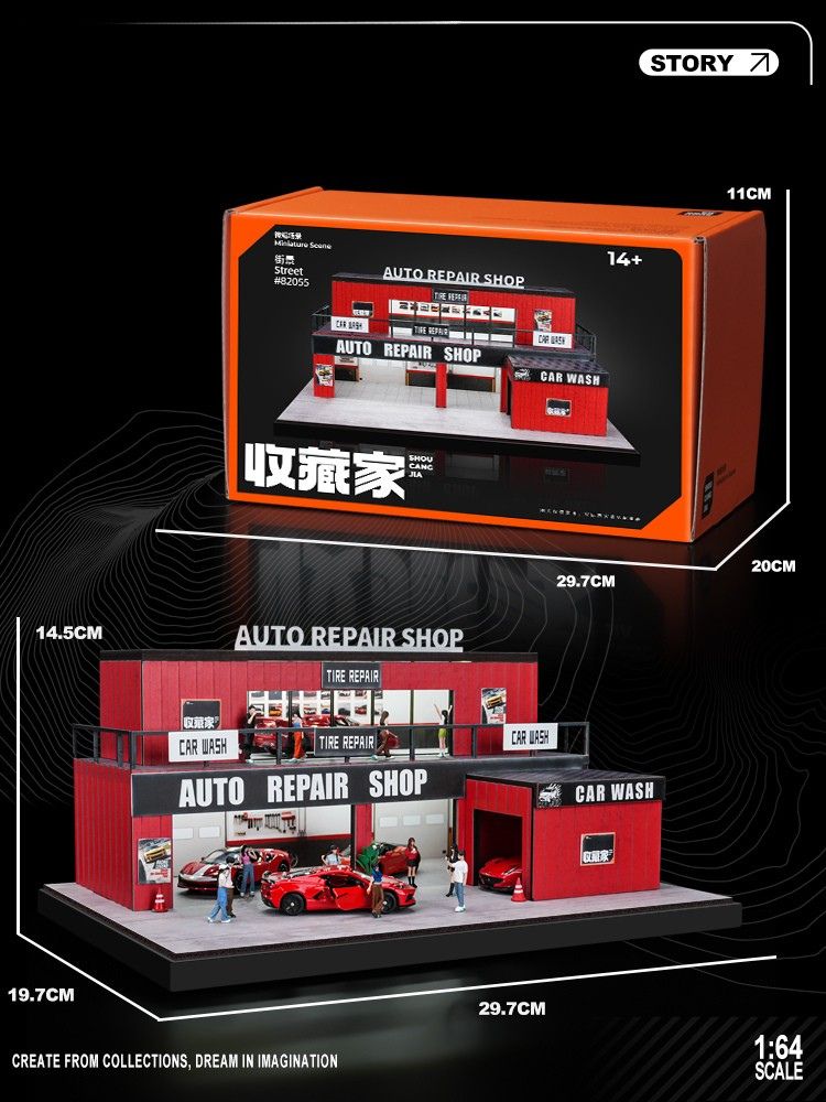 Diorama 1:64 Container Repair Garage