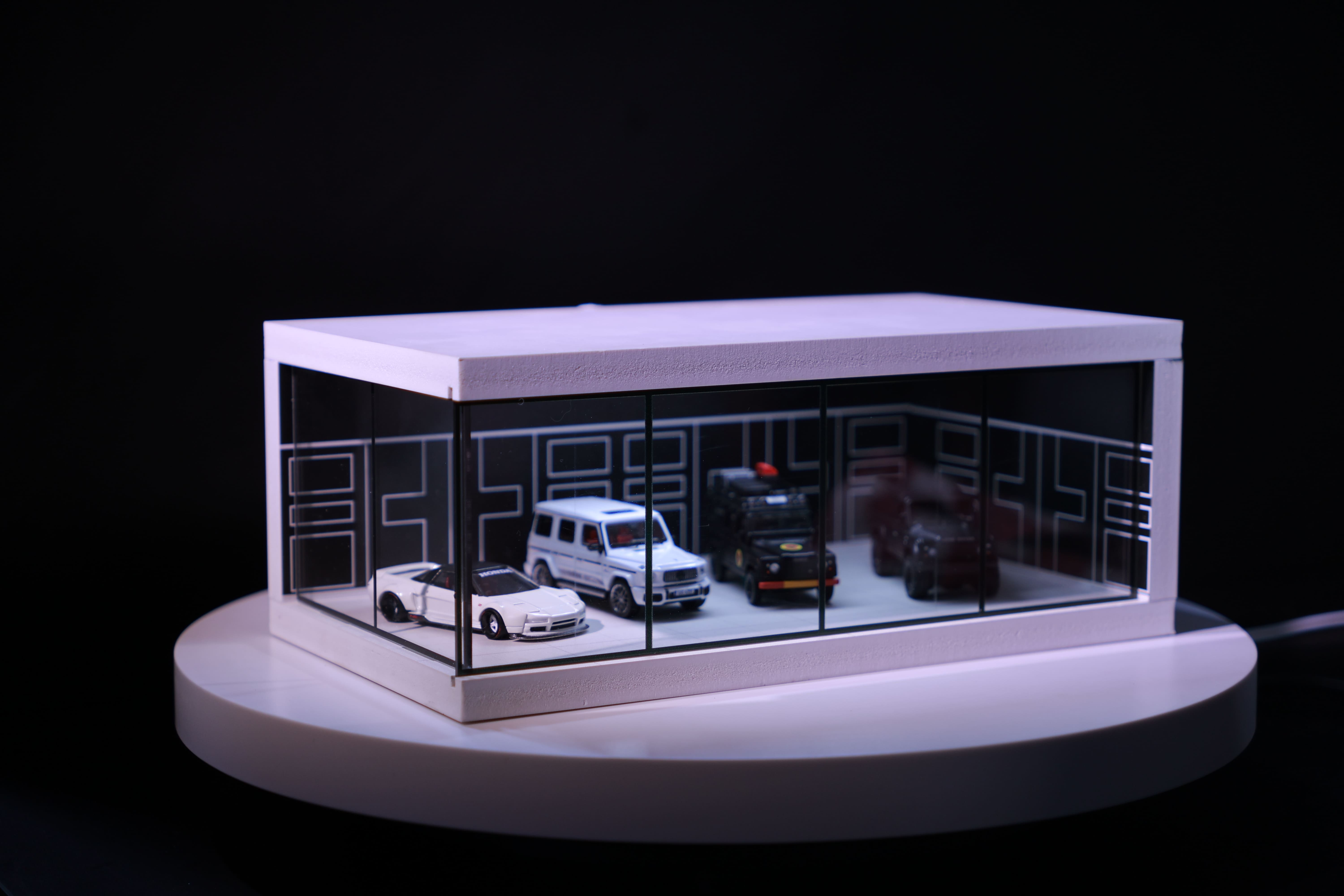 Mô hình Diorama 1:64 Showroom Xe Có Đèn LED - Trưng Bày Sang Trọng GRE911LED-23