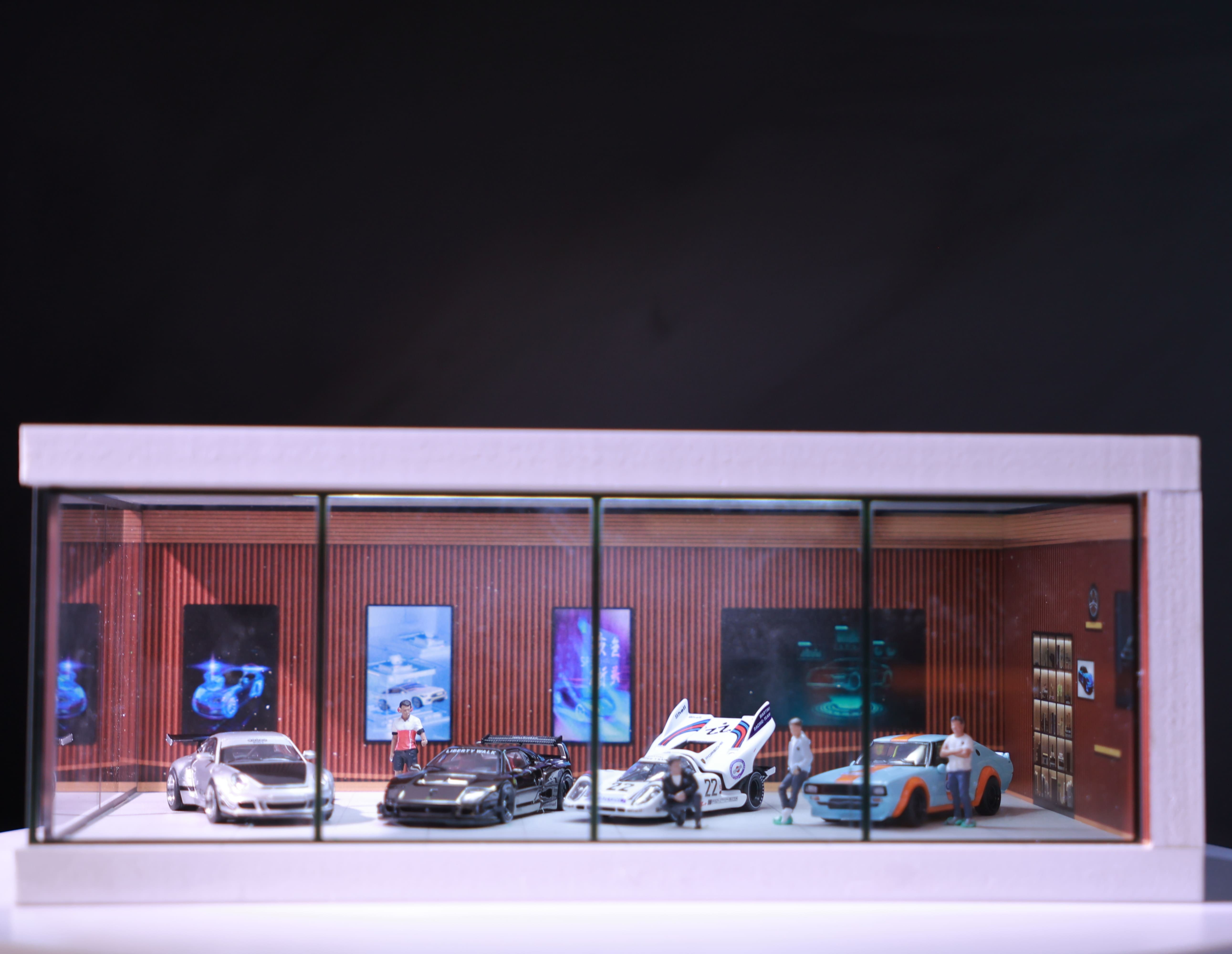 Mô hình Diorama 1:64 Showroom Xe Có Đèn LED - Trưng Bày Sang Trọng GRE911LED-23