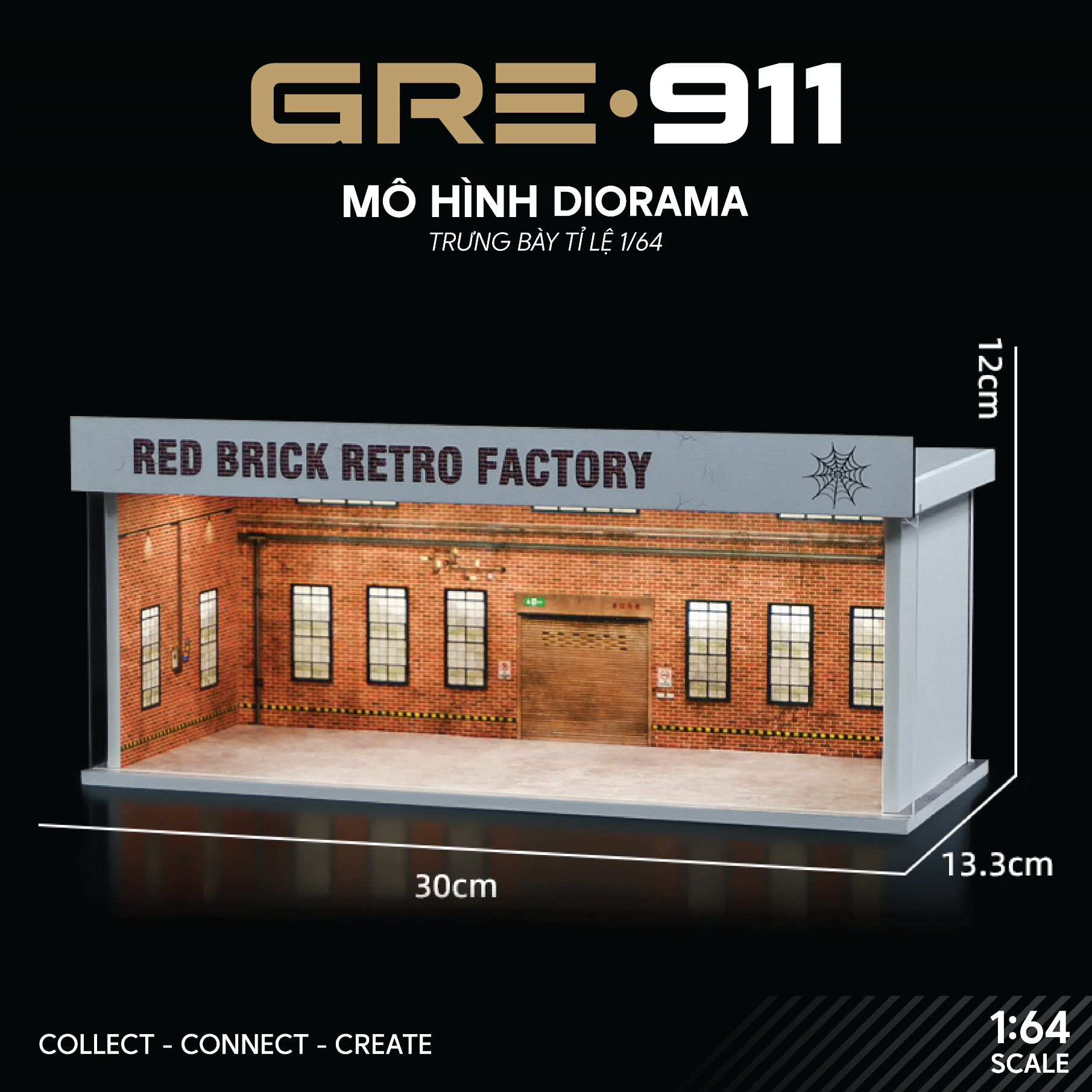 Mô hình Diorama 1:64 Set 2 - Bộ Trưng Bày Đa Năng Có Đèn LED GRE911LED-26