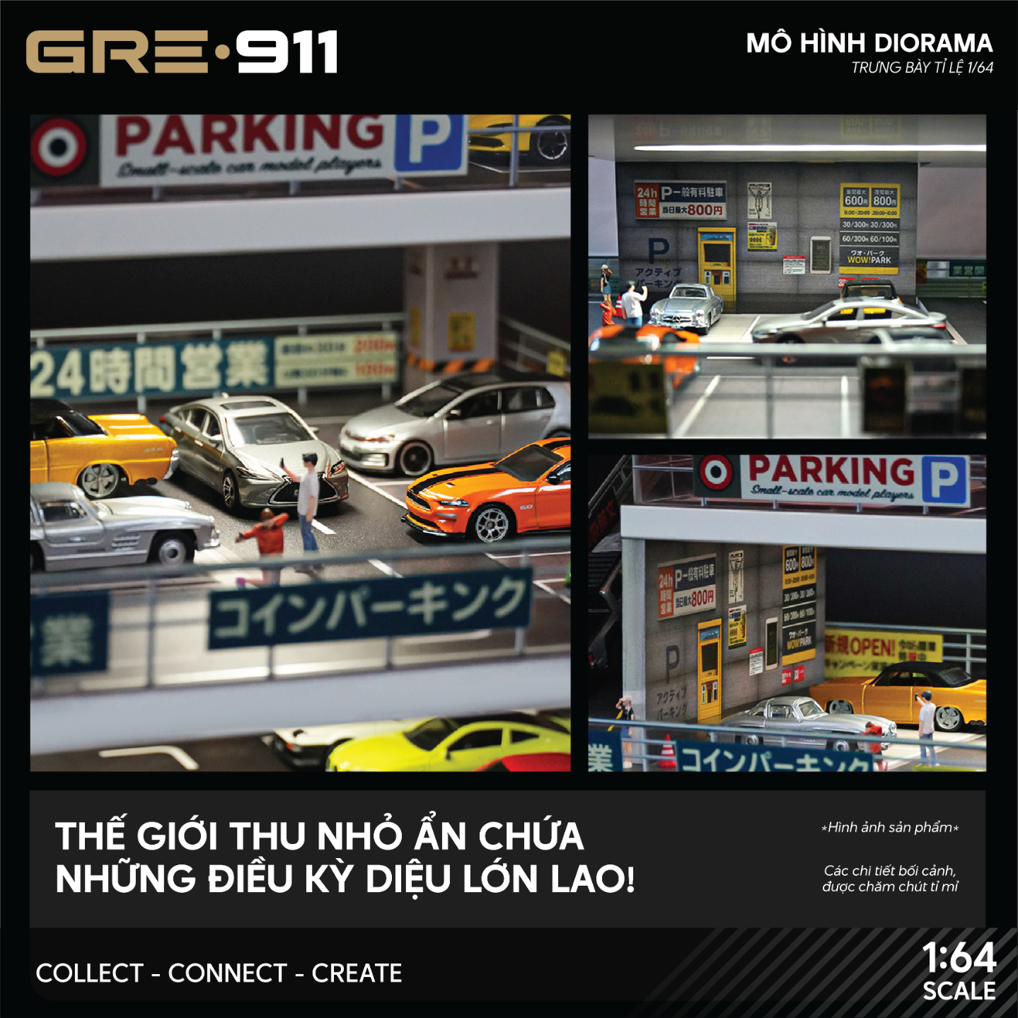 Mô hình Diorama 1:64 Japanese Style Ramp - Bãi Đỗ Xe Dốc Phong Cách Nhật Bản GRE911LED-49