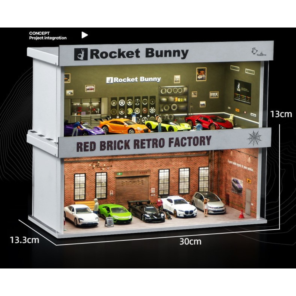 Diorama 1:64 Set 2 - Bộ Trưng Bày Đa Năng Có Đèn LED | GRE•911